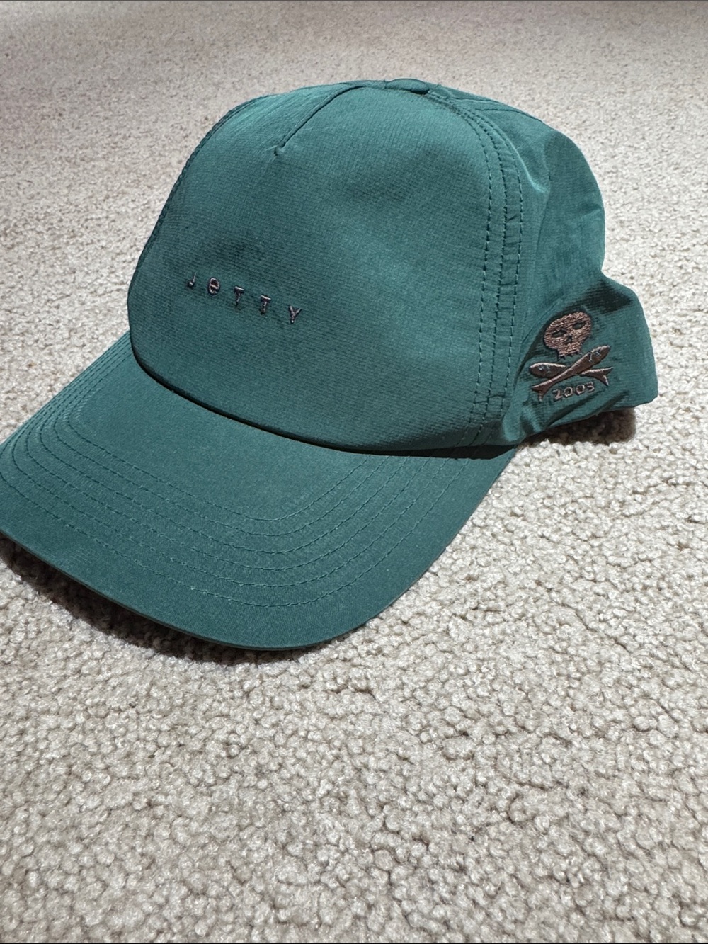 Jetty Green Embroidered Logo Cap waterproof